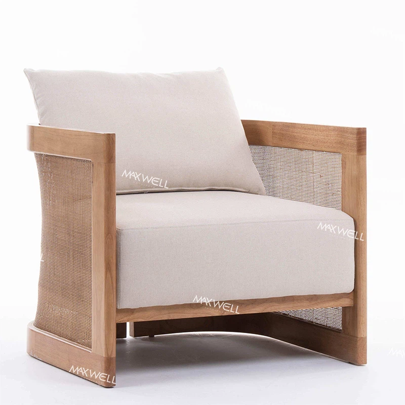 Sofá Rattan Lounge para alquiler de eventos